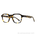 Square Design Mens Acetat optische Rahmenbrille